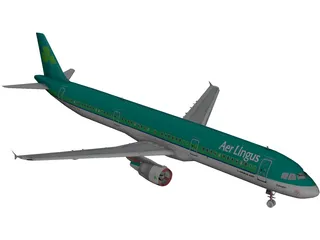 Airbus A321 Aer Lingus 3D Model
