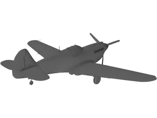 Curtiss P-40 3D Model