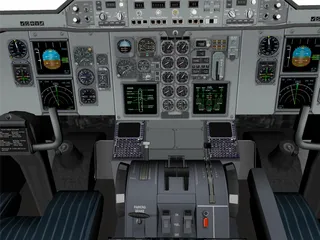 Airbus A300-600 Cockpit 3D Model