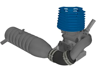 RC Model Engine 3D Model