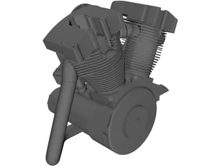 Harley Davidson Engine 3D Model
