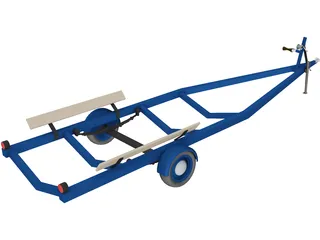 Boat Trailer 3D Model