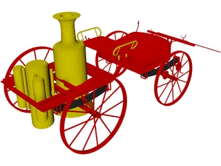 Steam Car 3D Model