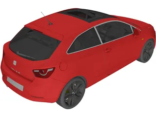 Seat Ibiza (2008) 3D Model