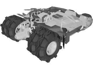 Batman Tumbler Car 3D Model