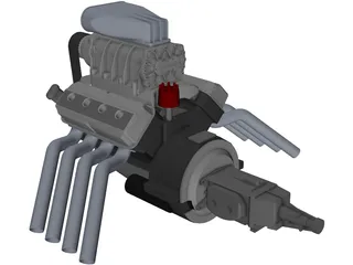 Hemi 392 Engine 3D Model