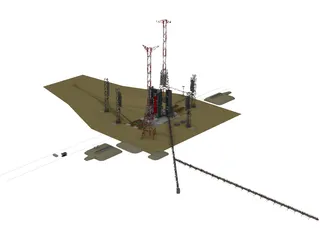 Baikonur Universal Set of Stand-Start 3D Model