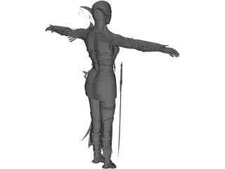 Night Elf Luna 3D Model