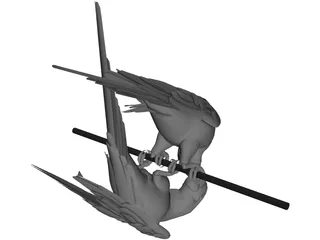 Parrots Macaws 3D Model