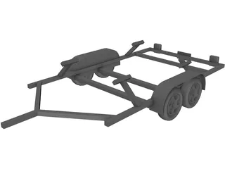 Boat Trailer 3D Model
