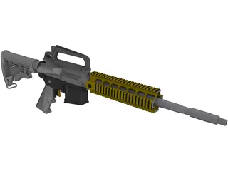 AR-15 Rifle 3D Model