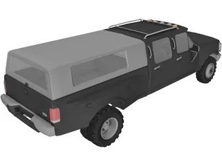 Ford F-350 Crew Cab 3D Model