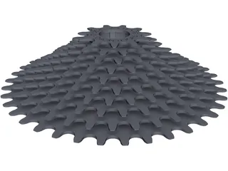 Rear Cassette 10-speed 11-38 3D Model