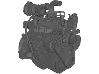 Cummins B3.3TAA Engine 3D Model