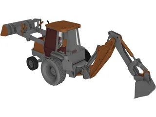 Loader Backhoe 3D Model