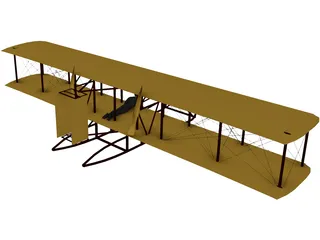 Wright Brothers Plane 3D Model