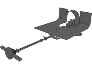 Chevrolet Van W124 300D Engine 3D Model