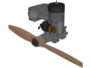 RC Model Engine 3D Model