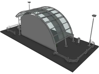 Bus Stop 3D Model