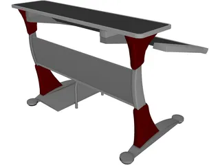 Modern Office Desk 3D Model
