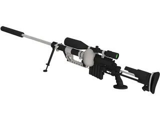 CheyTac M-200 Intervention Rifle 3D Model