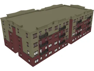 Block House 3D Model