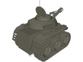Cartoon Tank 3D Model