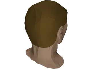 Justins Male Head 3D Model