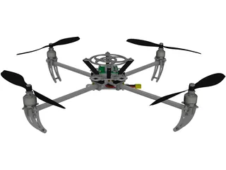 Talon Quad RC Heli Drone 3D Model