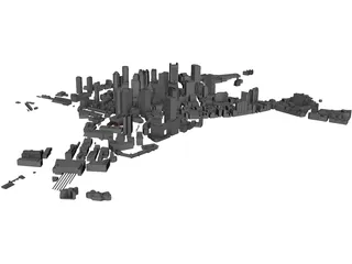 Boston Downtown 3D Model