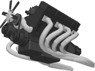 V8 5.0 Litre Engine 3D Model