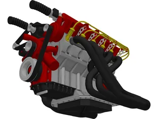 Dodge Viper V10 Engine 3D Model