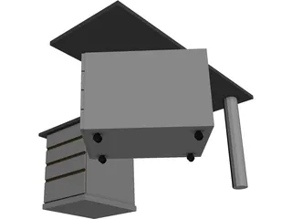 Work Desk 3D Model