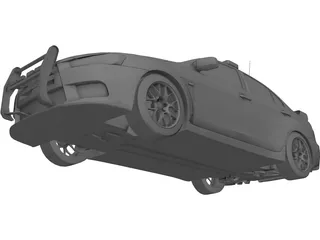 Mitsubishi Lancer Evolution X Police 3D Model