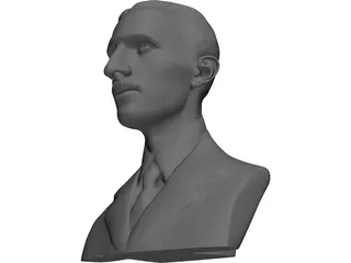 Nikola Tesla Bust 3D Model