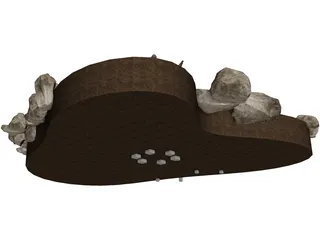 Pavilion On Pond 3D Model