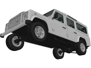 Land Rover Defender 110 Station Wagon (2011) 3D Model