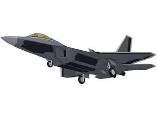 F-22A Raptor 3D Model
