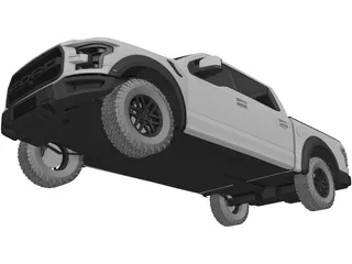 Ford F-150 Raptor Crew Cab (2017) 3D Model