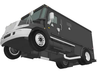 International Durastar Armored Cash Truck (2002) 3D Model