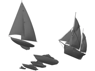 Boats 3D Model