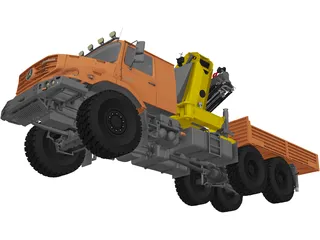 Mercedes-Benz Zetros 6x6 Sattel 3D Model
