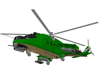 Mil Mi-24 Hind 3D Model