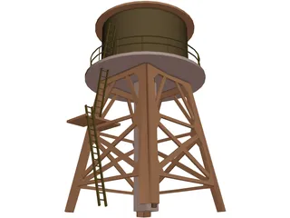 Water Tower 3D Model