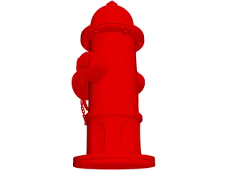 Red Fire Hydrant 3D Model