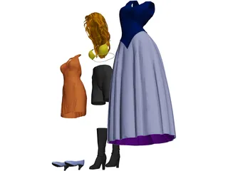 Woman Clothes 3D Model