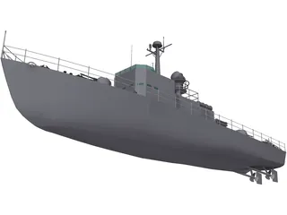 Military Fast Attack Boat 3D Model