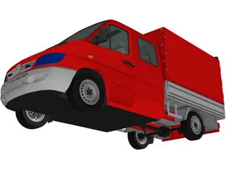 Mercedes-Benz Sprinter CrewCab Fire Truck 3D Model