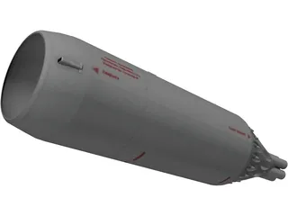 UB-32-73A 57mm Rocket Pod 3D Model
