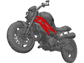 Ducati Monster 696 (2008) 3D Model